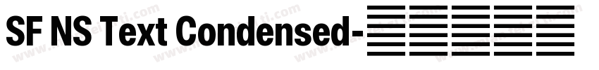 SF NS Text Condensed字体转换